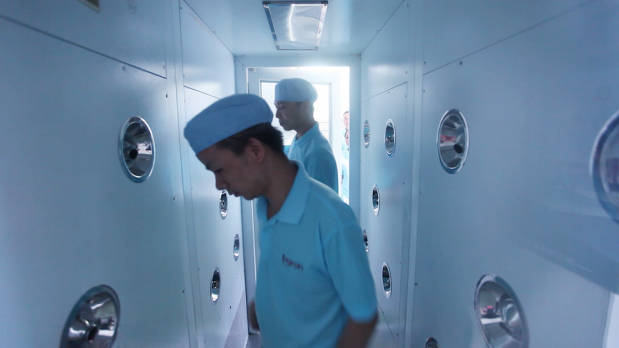 Baron diaper factory air shower room